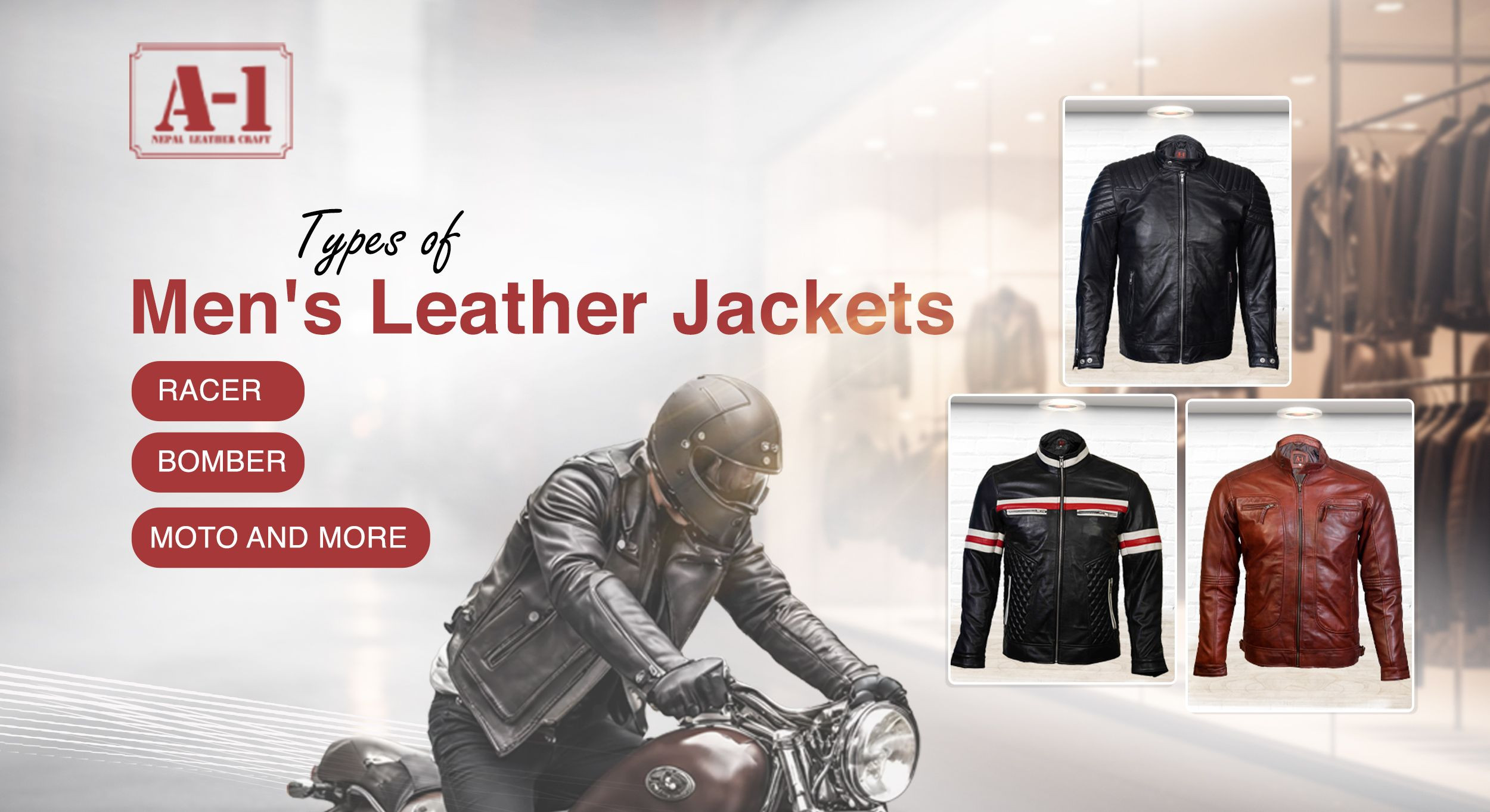 Types of Men's Leather Jackets - Racer, Bomber, Moto, and More